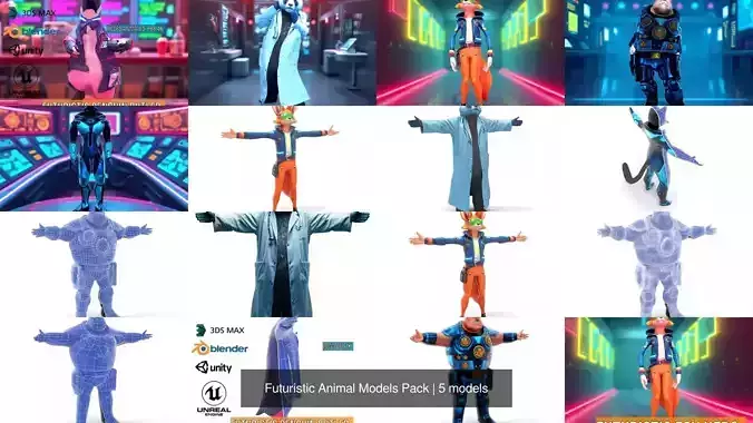 Futuristic Animal Models Pack