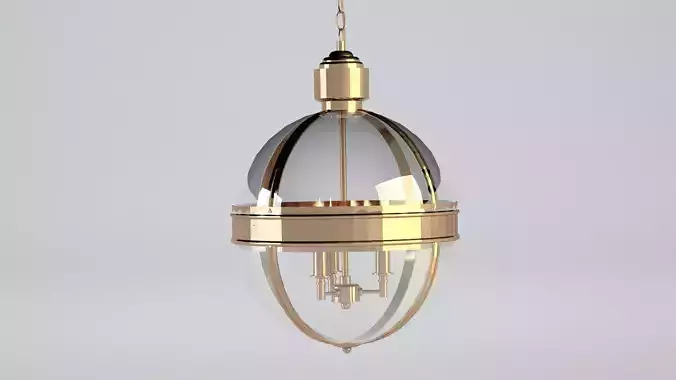 Lamp in round glass