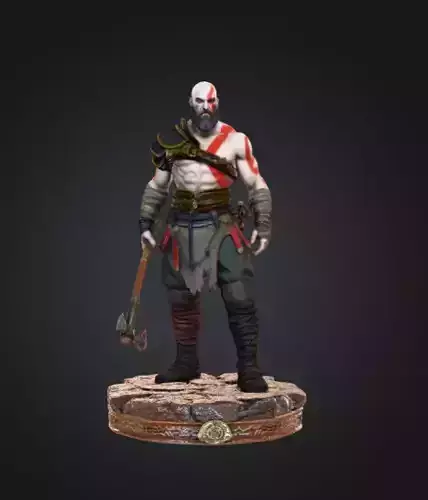 god of war Mythic Warrior Figurine Battle God Sculpture