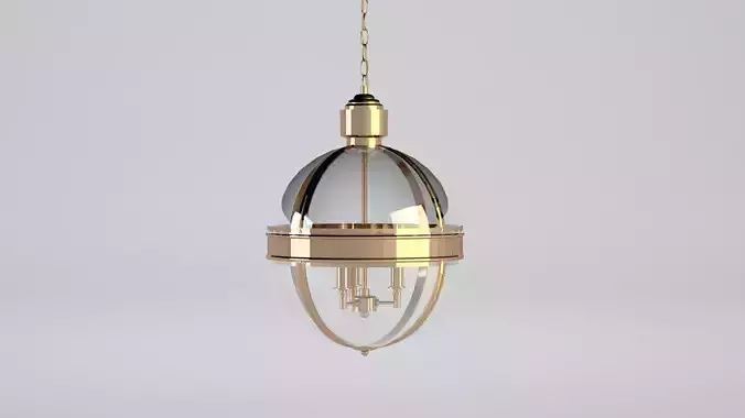 Lamp in round glass