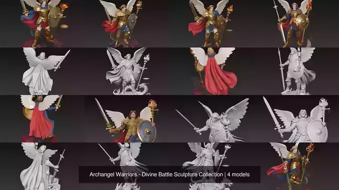 Archangel Warriors - Divine Battle Sculpture Collection