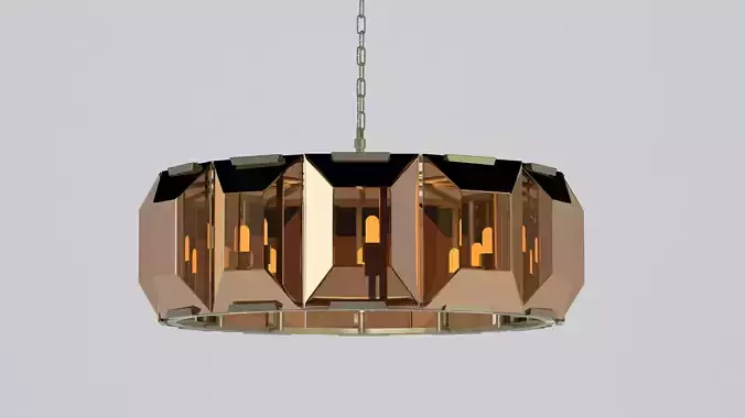 Futuristic gold lamp