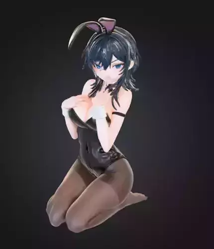 ishimi yokoyama Bunny Themed Anime Girl Figurine