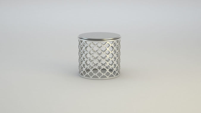 Modern architectural silver chair 3D model
