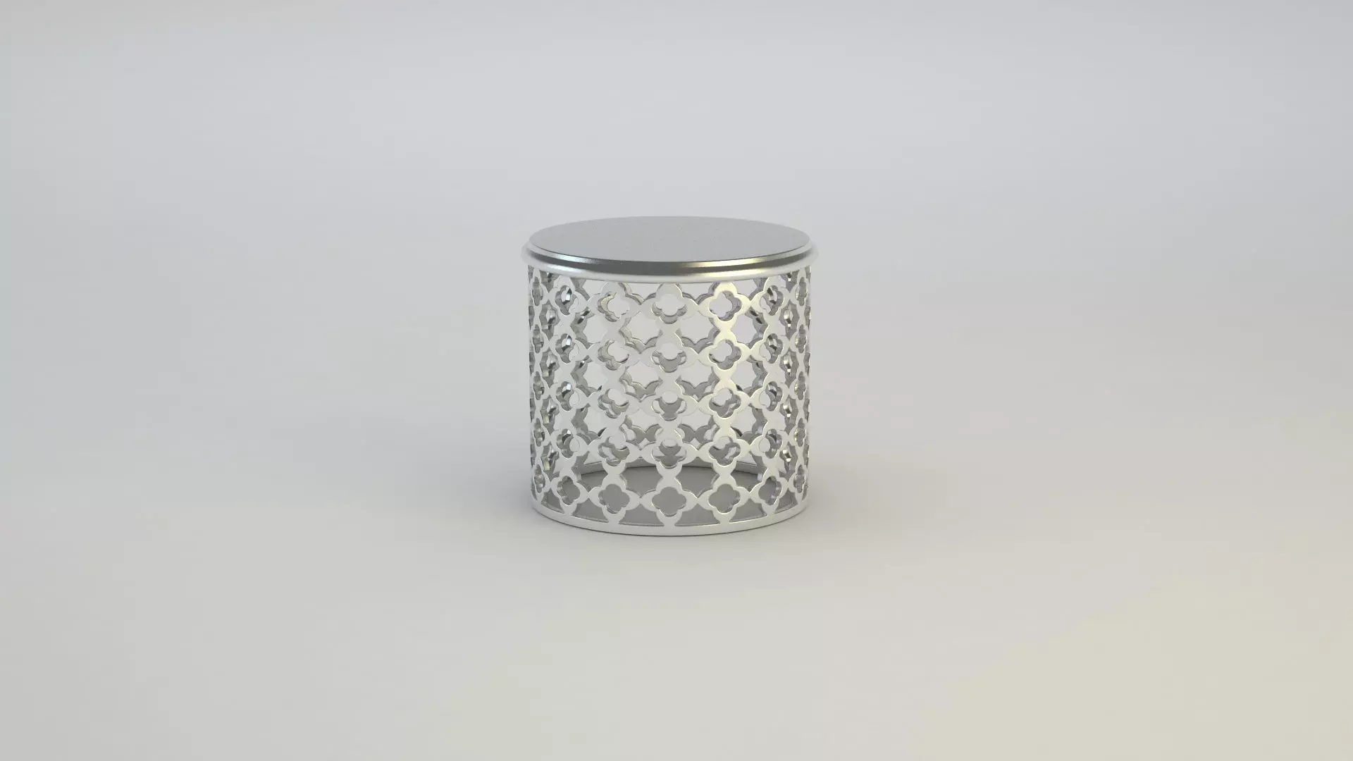 Modern architectural silver chair 3D model_0