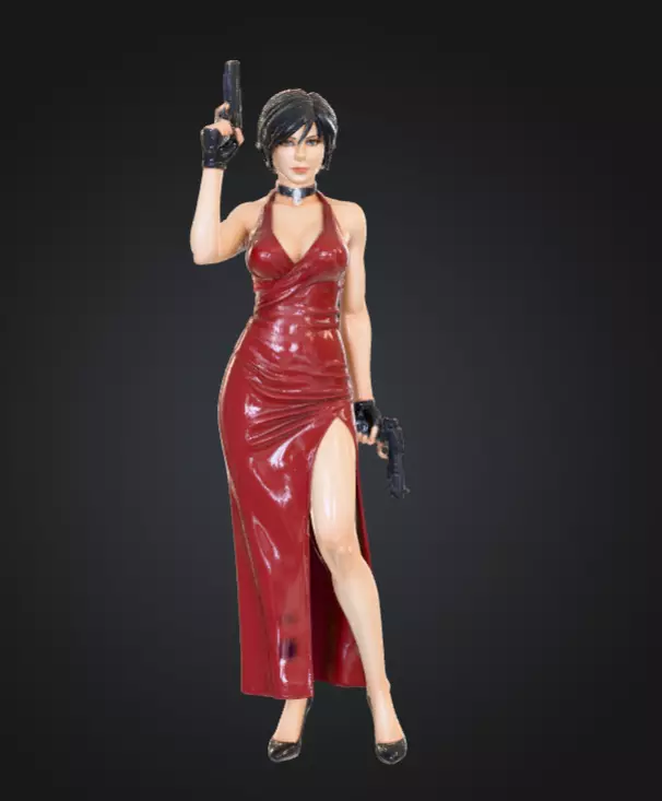 jill valentine red dress  Resident Evil vibes turned up to MAX  She's beauty, she's danger, and  she's pure survival mode  Jill Valentine reimagined  blood-soaked  elegance, fearless stance, and zero mercy for the