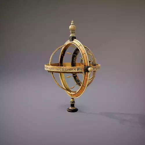 Antique Brass Armillary Sphere model pack
