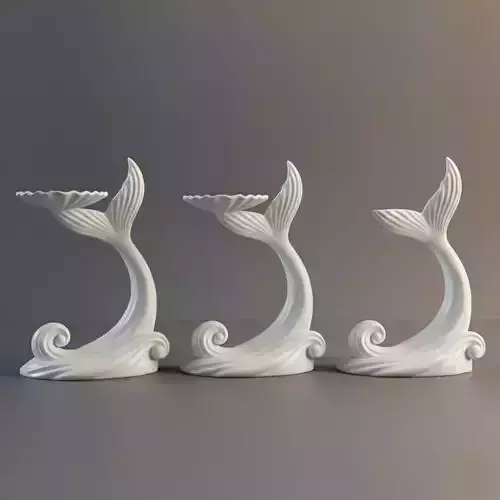 minimalist mermaid tail stands