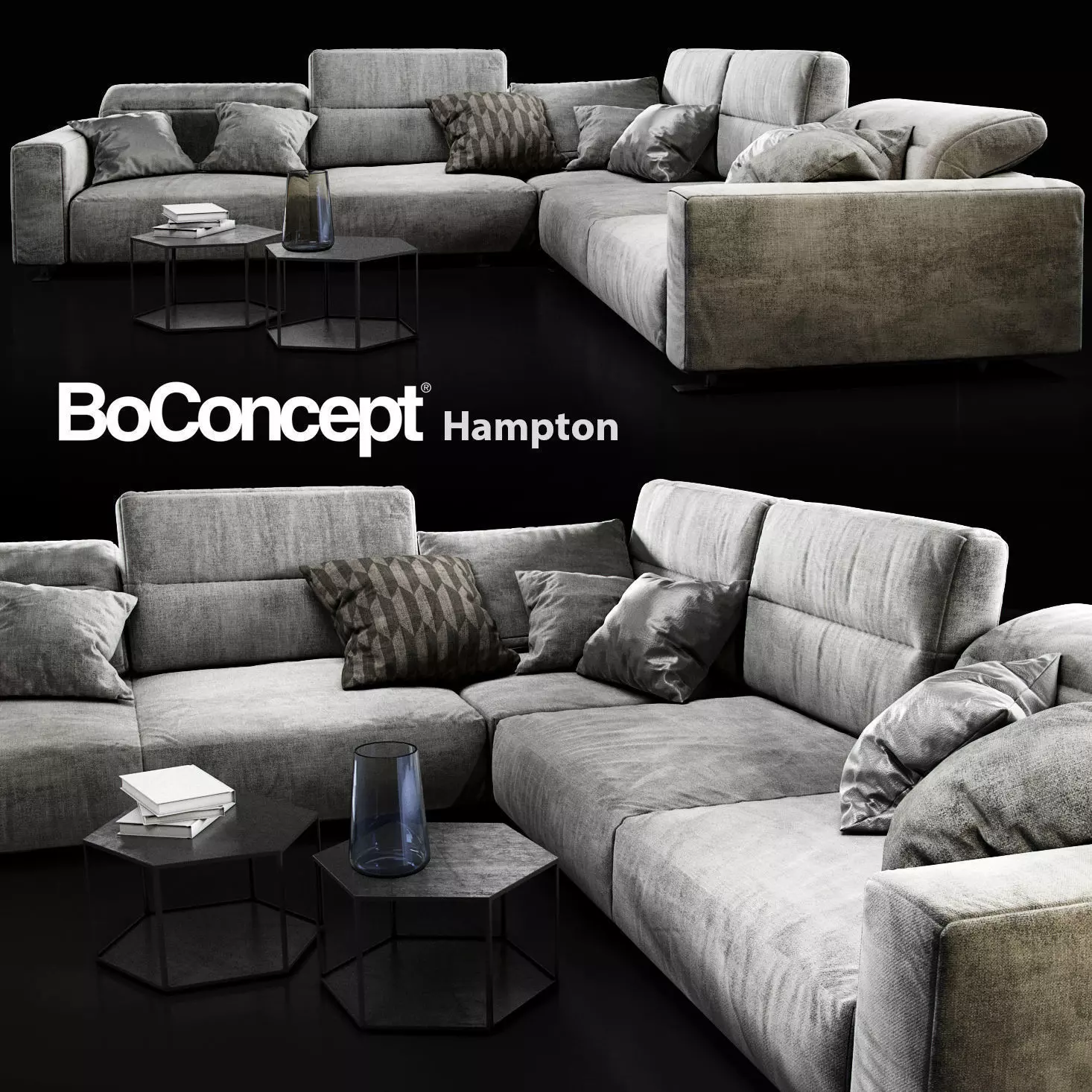 Sofa BoConcept Hampton 3D model_0