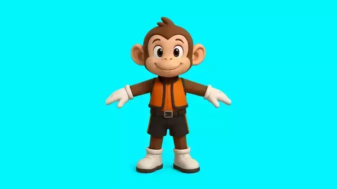 Cartoon Monkey Character