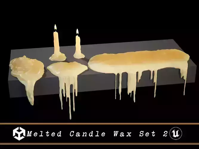  Melted Candle Wax Set 2