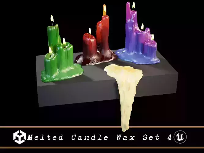 Melted Candle Wax Set 4