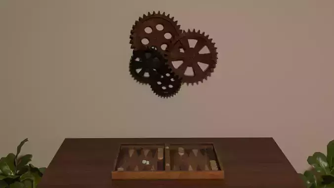 Industrial Metal Gears Wall Art