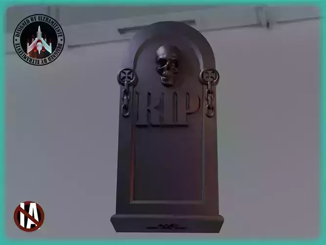 TOMBSTONE BRUSH HOLDER