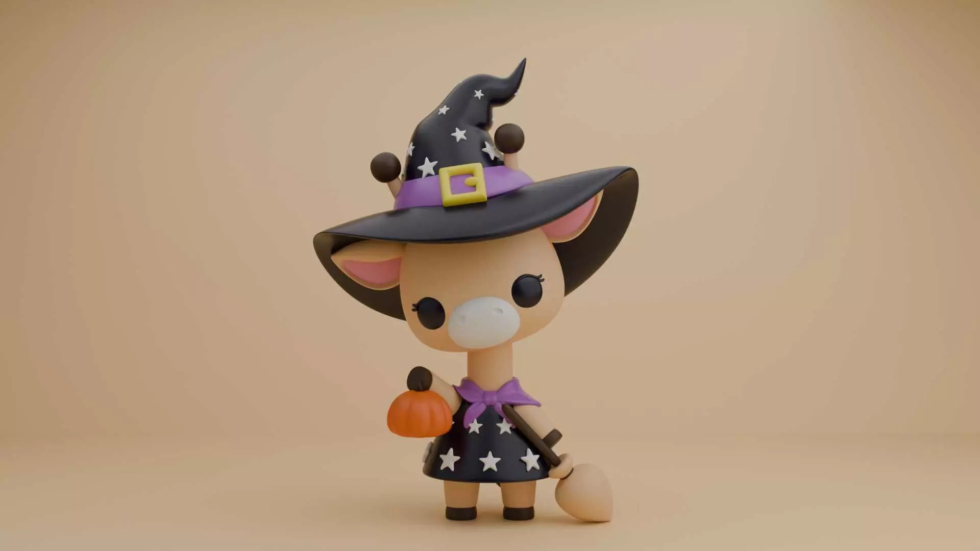 Halloween wizard giraffe 13 3D print model