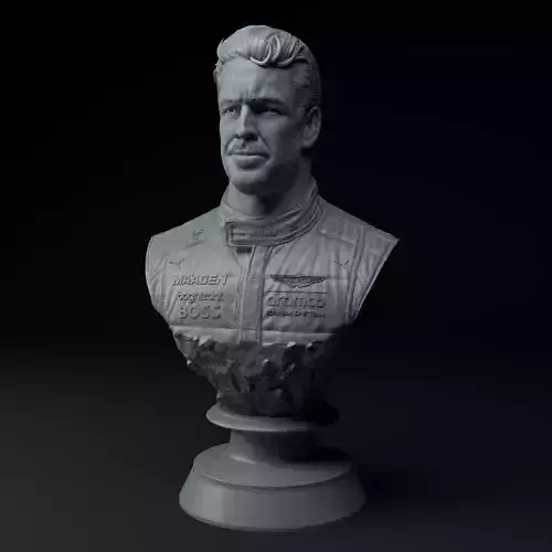 Fernando Alonso Premium 3D Bust STL