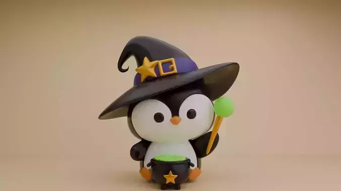 Halloween wizard penguin 38