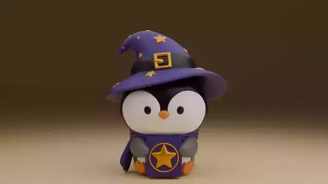 Halloween wizard penguin 37