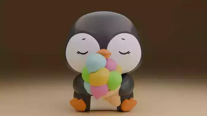 Ice cream and penguin 25