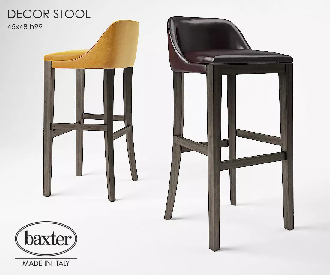 Baxter DECOR STOOL 3D model_0