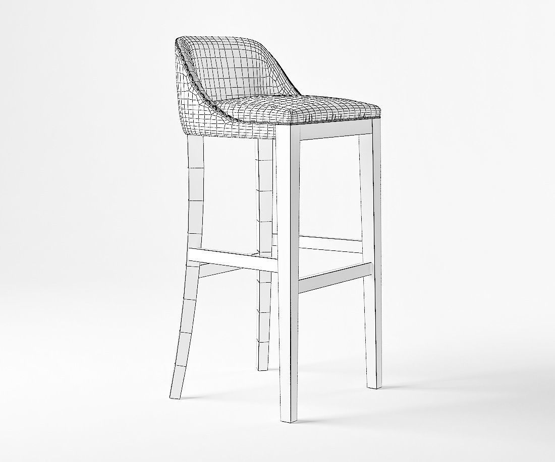 Baxter DECOR STOOL 3D model_2