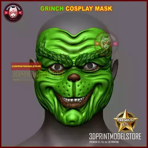 The Grinch Mask - Cosplay Props Merry Christmas
