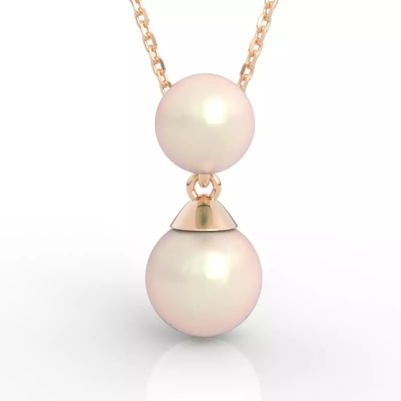 Stunning Double Pearl Pendant 3D print model