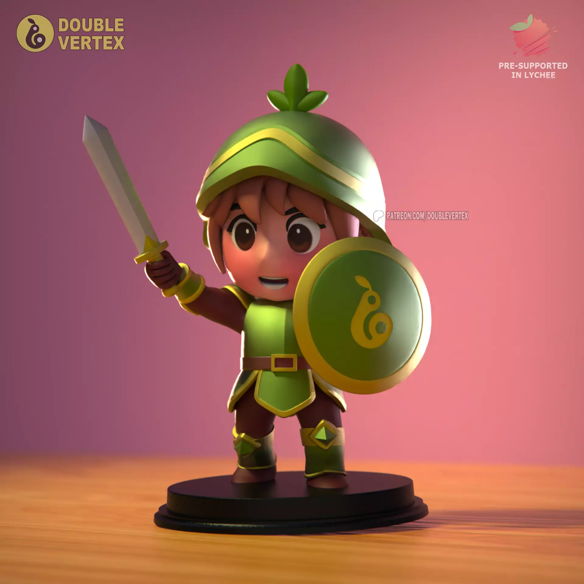 Dovy - Double Vertex Original Character Chibi Figure Free 3D print model