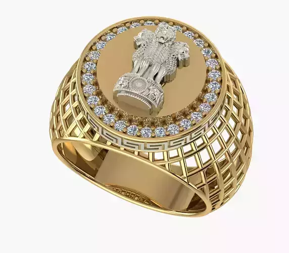 Ashok Stambh gants ring Ring 3D print model