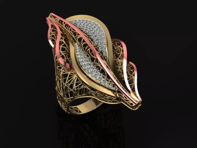 28 Fluid Architecture Rings Layered CAD Fusion Pack 3D print model