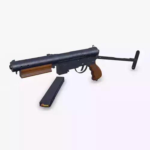 BSA Welgun Submachine Gun Low-poly PBR