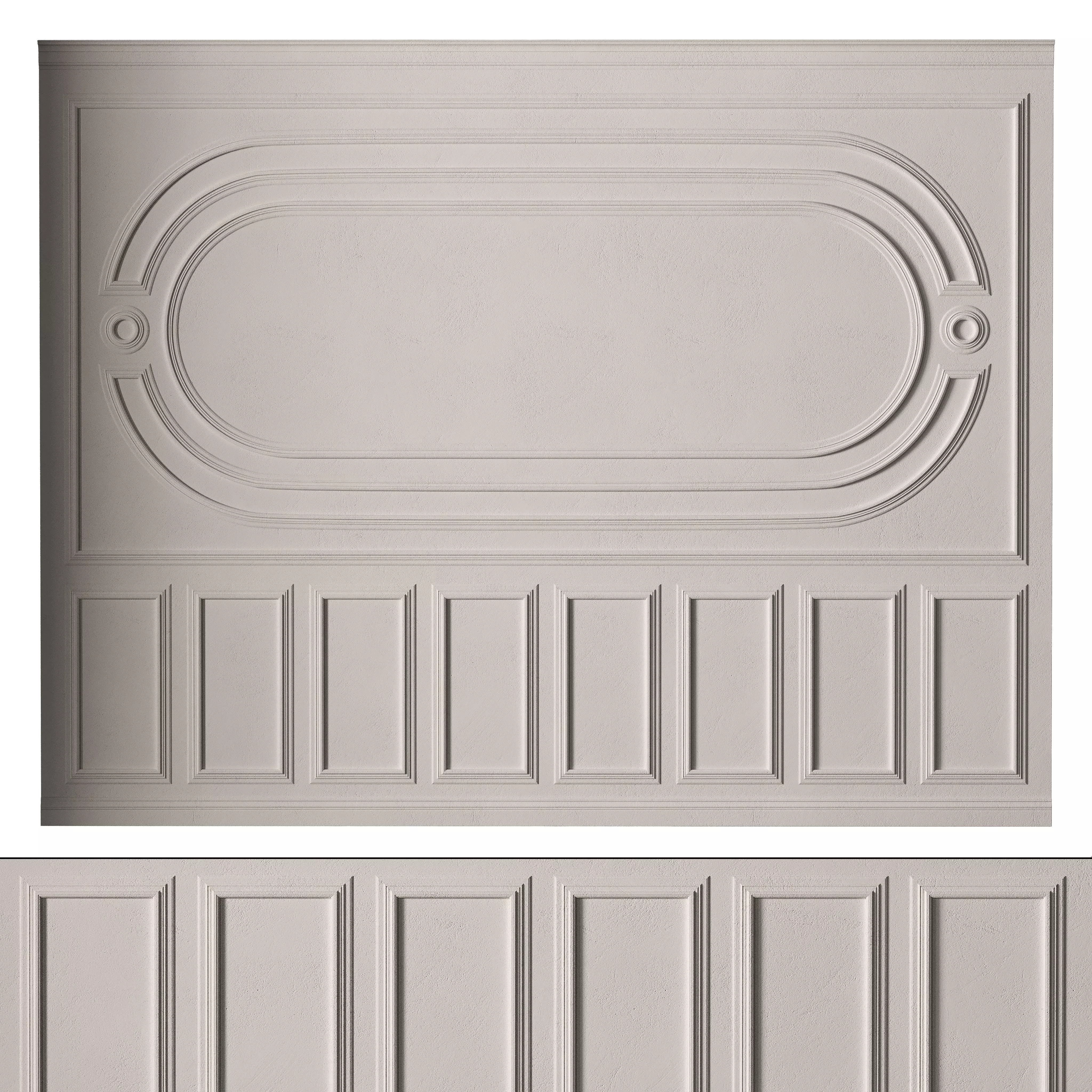 Classic 3D Wall Panel Elegant Design for Interior Decor 20 3D model