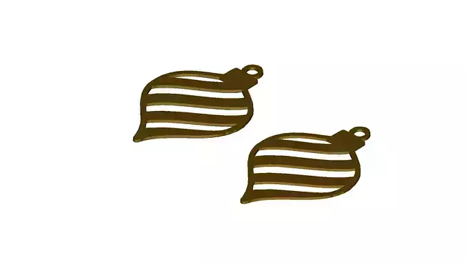 Striped Teardrop Pendants Jewelry Art