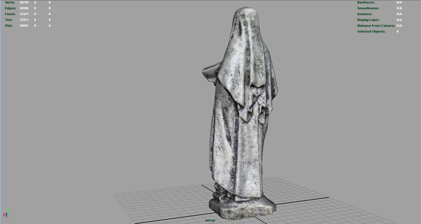 Saint Teresa of Jesus Low-poly 3D model_12