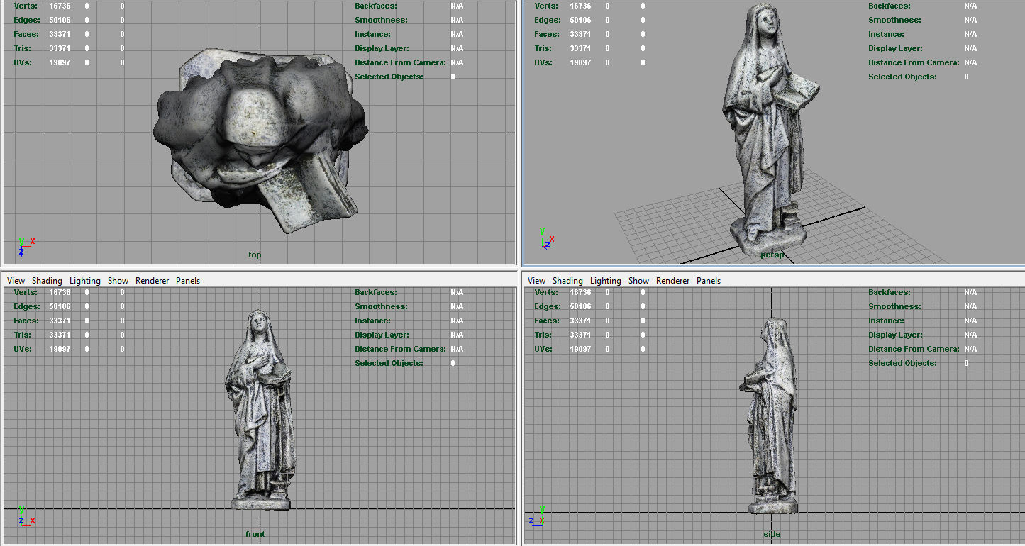 Saint Teresa of Jesus Low-poly 3D model_7