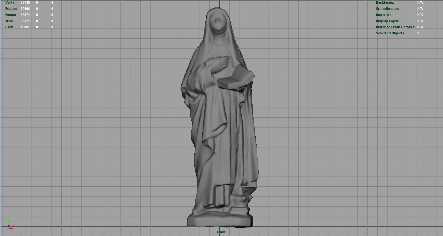 Saint Teresa of Jesus Low-poly 3D model_4