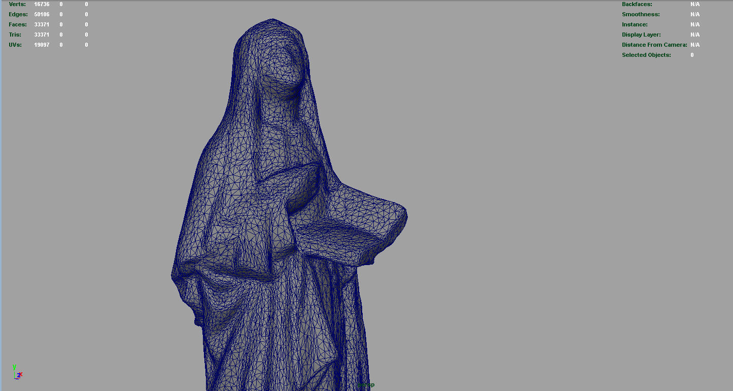Saint Teresa of Jesus Low-poly 3D model_10