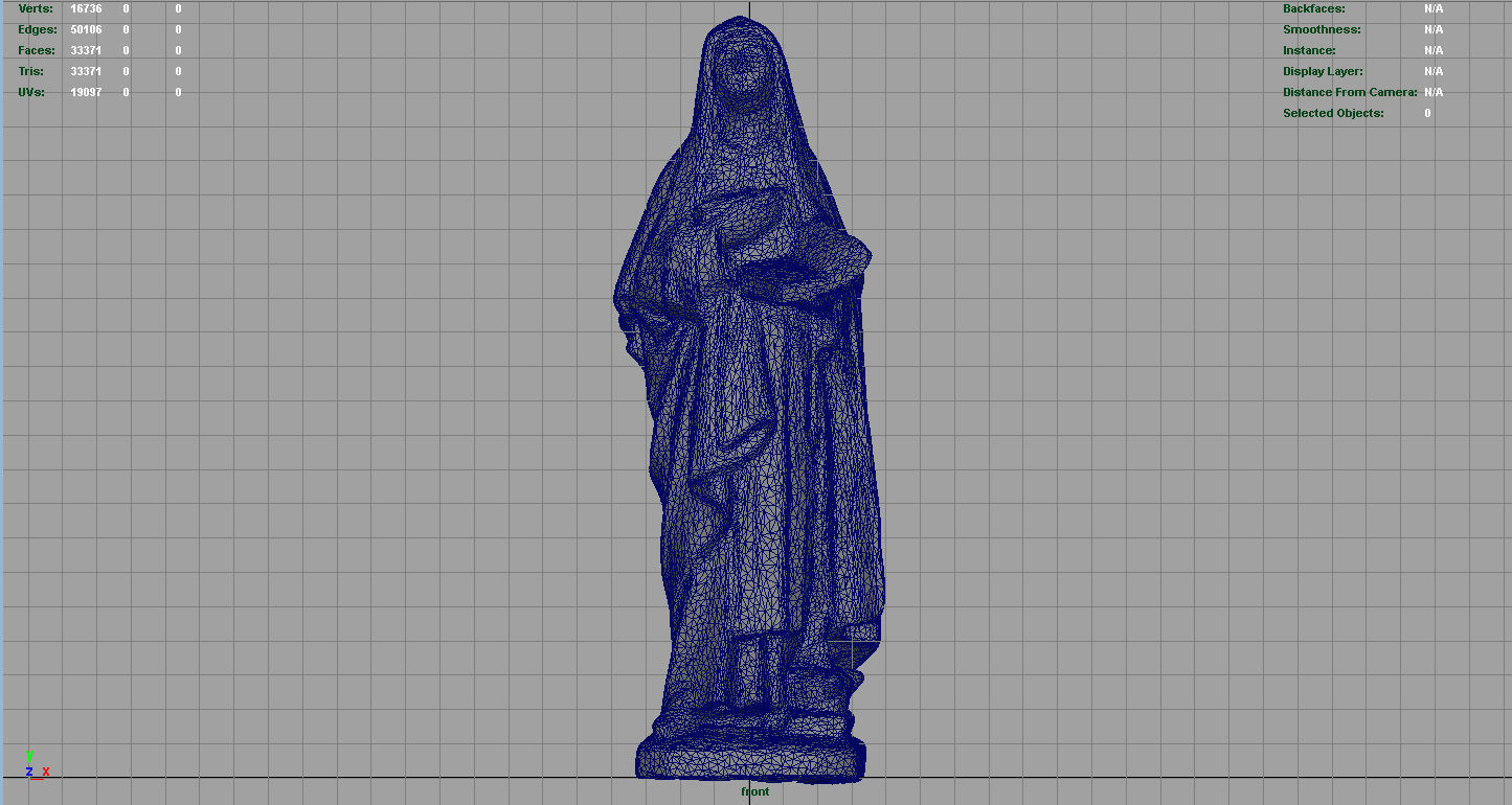 Saint Teresa of Jesus Low-poly 3D model_9