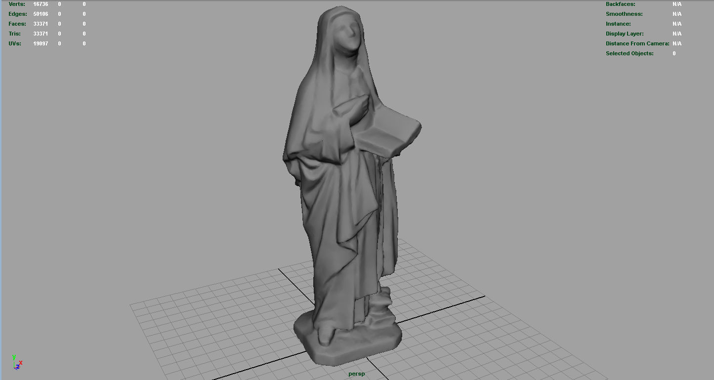 Saint Teresa of Jesus Low-poly 3D model_5
