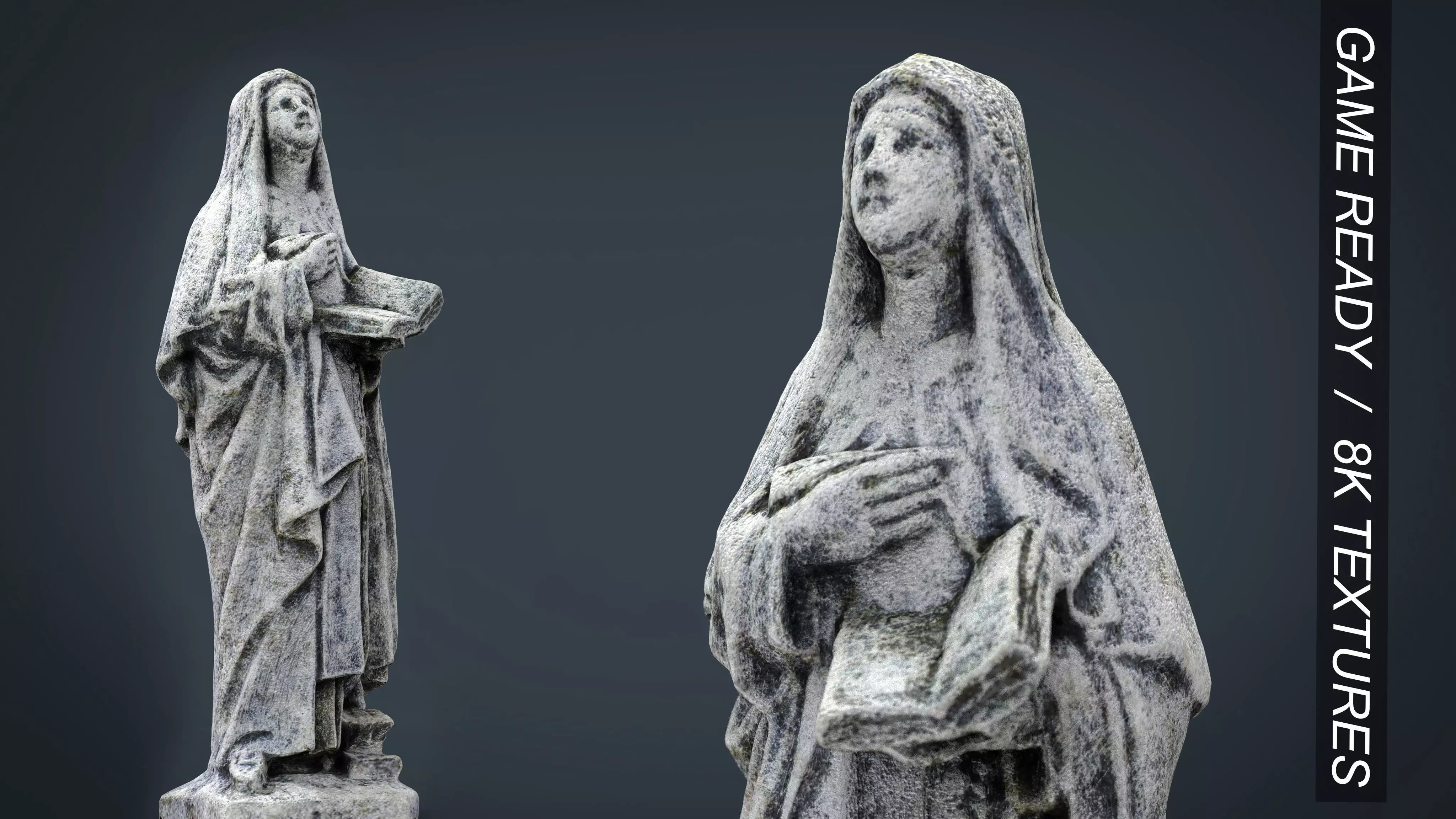 Saint Teresa of Jesus Low-poly 3D model_0