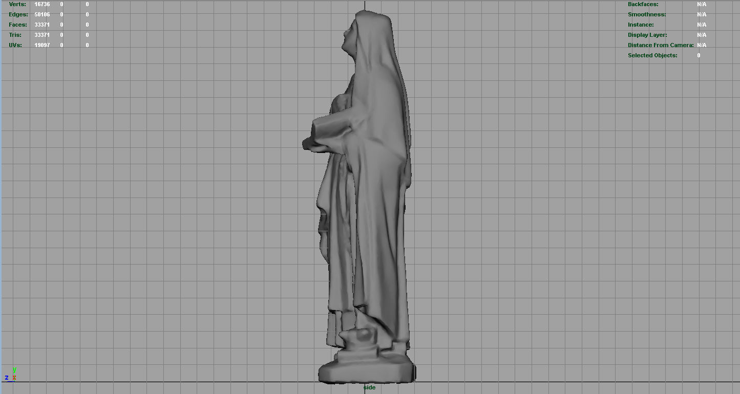 Saint Teresa of Jesus Low-poly 3D model_2