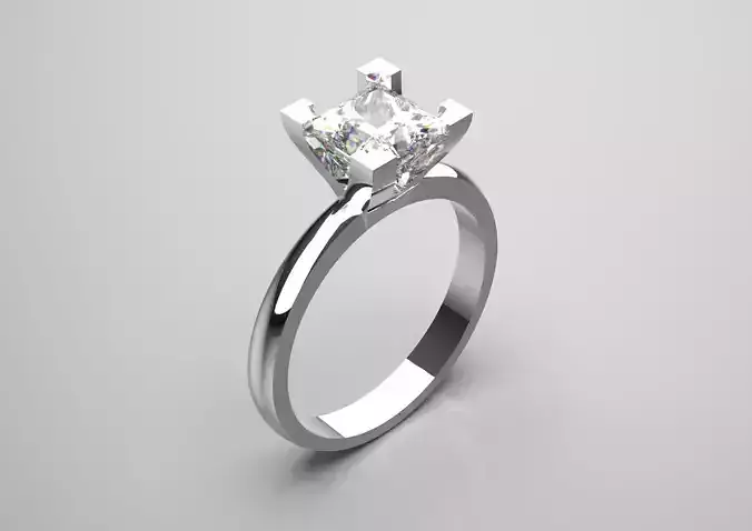 Prince Classic Solitaire srtl 3d gold jewelry Ring model sr0075