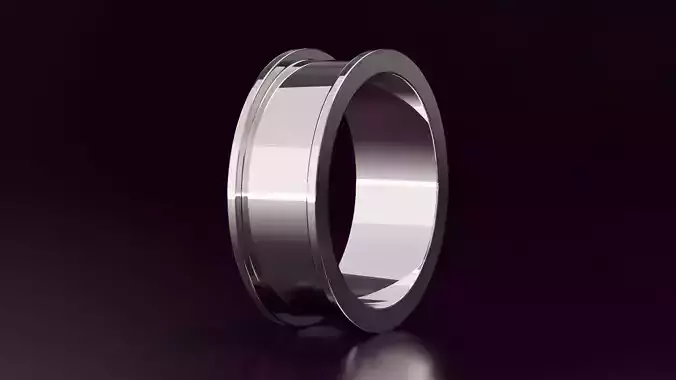 Mens wedding band N04 8mm EU60