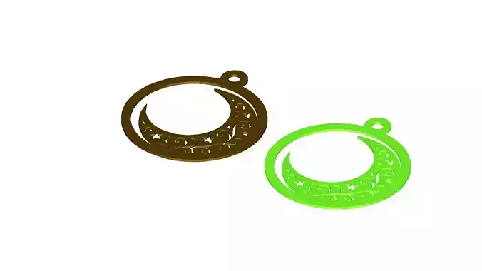 Crescent Moon Round Pendants Jewelry Art