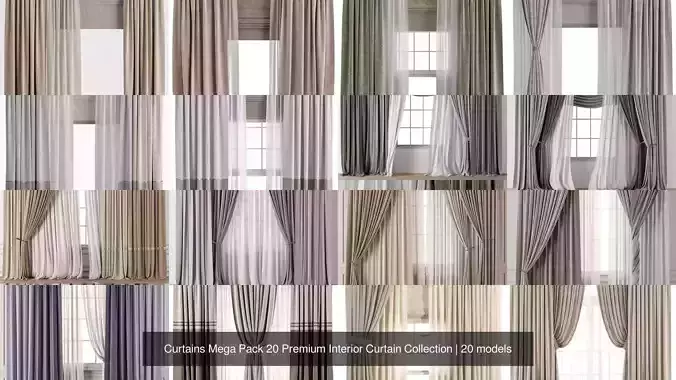 Curtains Mega Pack 20 Premium Interior Curtain Collection