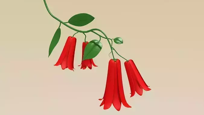 Copihue - Chilean bellflower 3D model