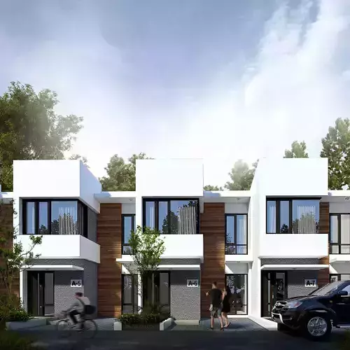 Modern Minimalist House Design 6x12m 49 sqm 2 Floors Skp Only