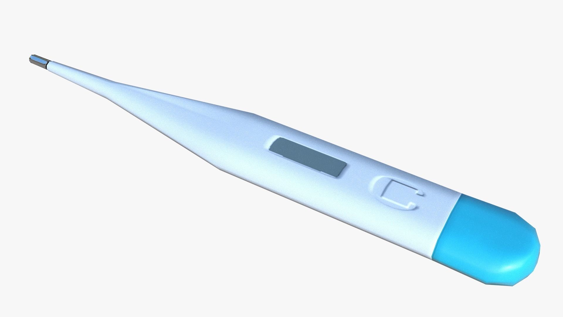 Thermometer PBR Low Poly electronic Low-poly 3D model_0