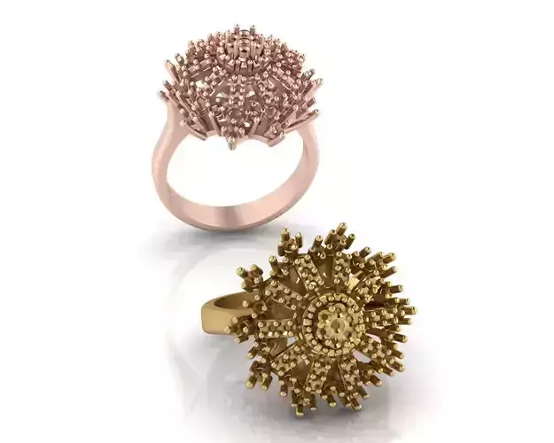 flower setting engagement jewelry ring