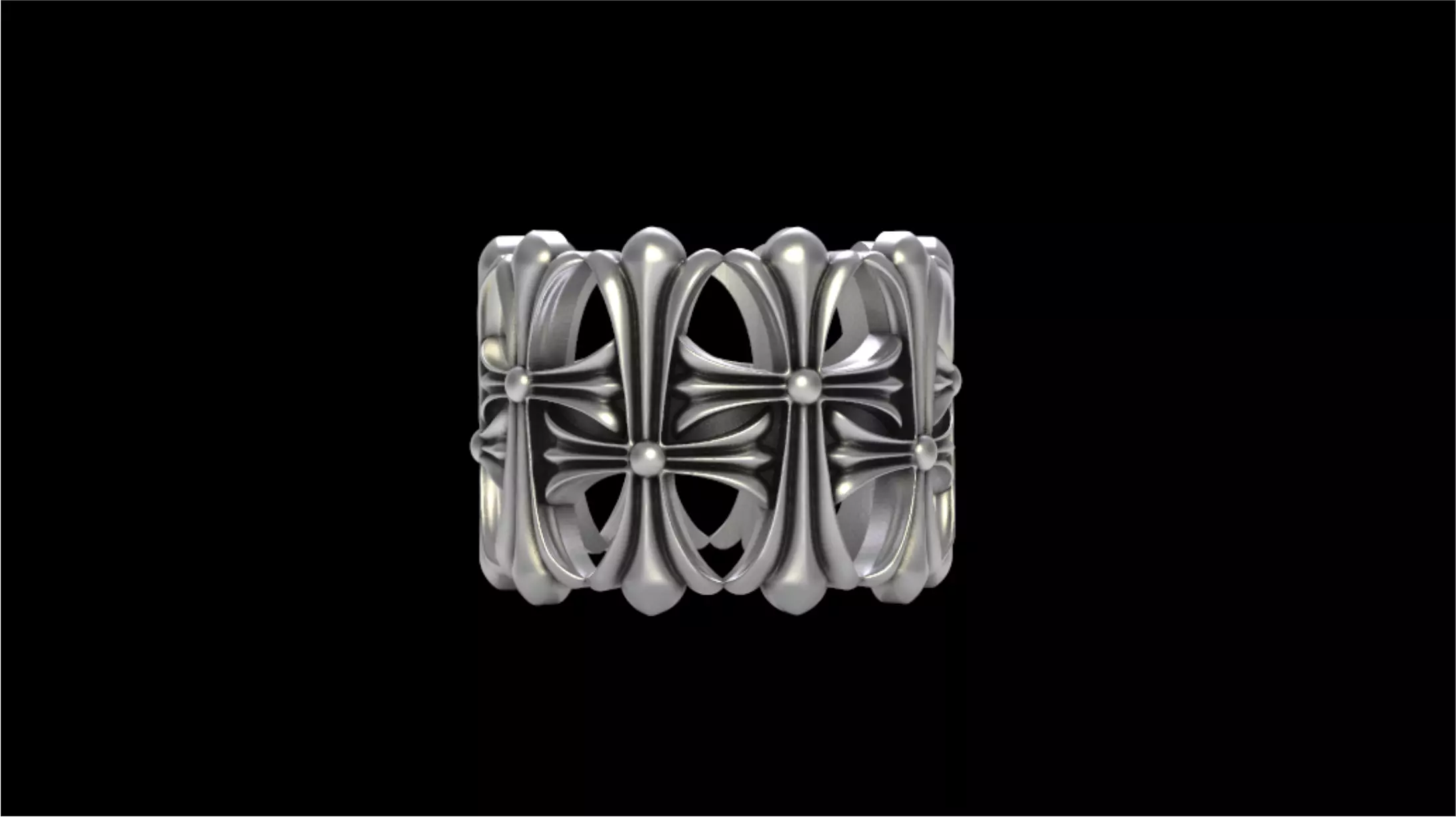 CHROME HEARTS CEMETERY RING 3D print model